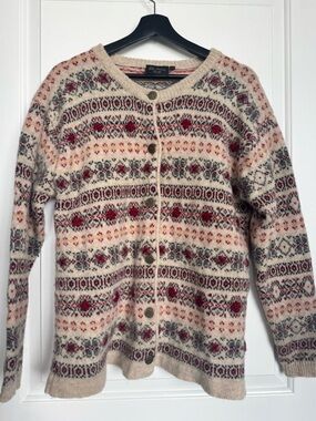 Vintage Blueberry Hill Shetland Wool Cardigan